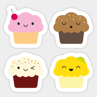 Kawaii Cupcakes Sticker